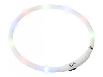 19899 karlie visiolight svitici led obojek pro psy 70 cm bily
