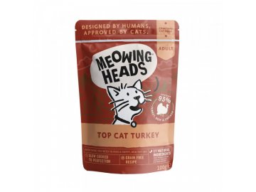 meowing heads top cat turkey 100g