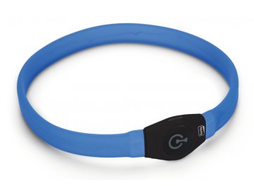 Obojek KARLIE Visio svítící LED USB nabíjecí modrý 20-65 cm 1 ks