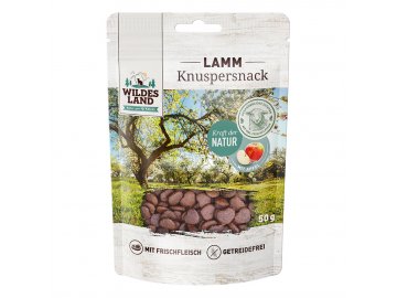 [WL516241] Wildes Land Knuspersnack Lamm mit Apfel 7 x 50 g
