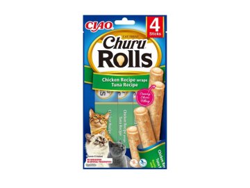 Churu rolls Cat ROLKY KUŘE, TUŇÁK 4 x 10 g