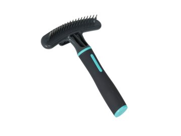 Hrablo VYČESÁVACÍ jednořadé výsuvné pro psy, 18 zubů UNI 12 cm