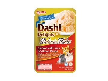 Churu Cat Dashi DELI FLAKES Delights KUŘE, TUŇÁK A LOSOS 40 g