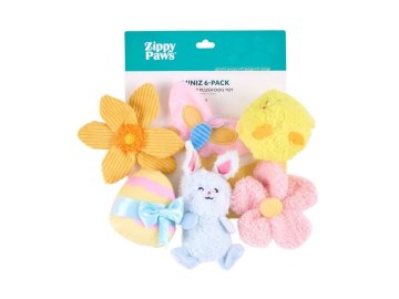 Jarní mazlíkové miniz s pískátky 6 ks