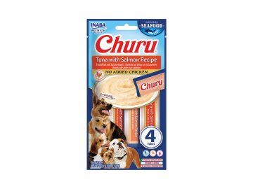 Churu Dog Fish – TUŇÁK & LOSOS 4×14 g
