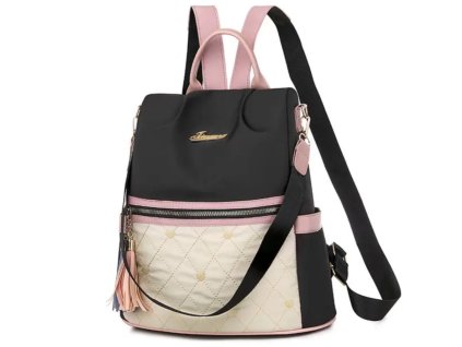 Originální batoh-kabelka 2v1 s růžovými doplňky