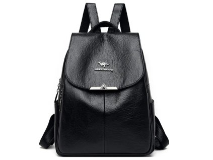 Luxusní dámský kožený batoh Italy černý