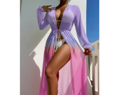 Šaty plážové fialové dámské