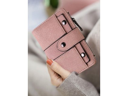 Malá dámská růžová peněženka