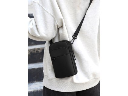 Kabelka crossbody na mobil černá unisex