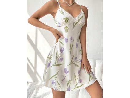 Dámská noční košilka s květy