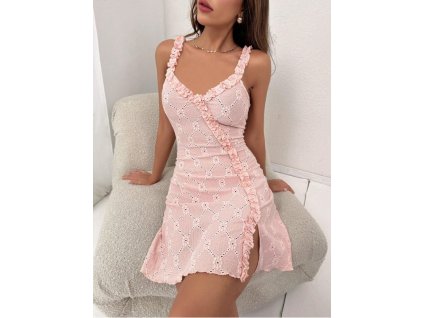 Noční košile růžová dámská na ramínka