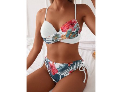 Plavky dámské bílé dvoudílné