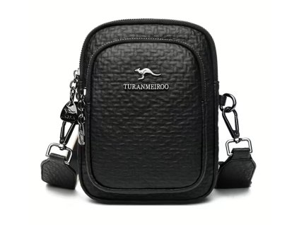 Kabelka na mobil dámská černá crossbody