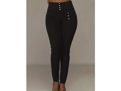 Legíny dámské černé s vysokým pasem