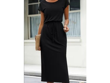 Dámské šaty černé letní dlouhé