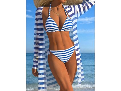 Plavky dámské modré dvoudílné