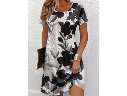 Šaty dámské černé bílé letní krátké