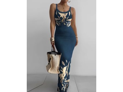 Šaty dámské modré letní