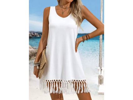 Šaty dámské bílé plážové