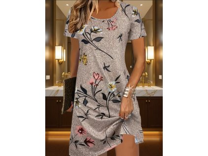 Šaty dámské béžové letní