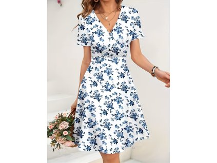 Šaty dámské bílé letní krátké