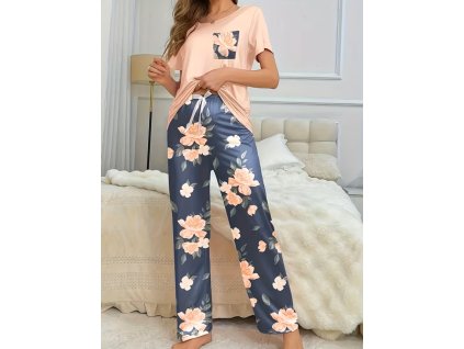 Pyžamo dámské růžové