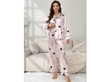 Pyžamo dámské růžové