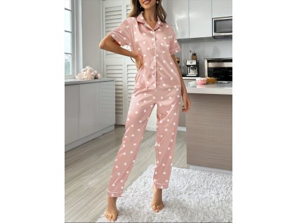 Pyžamo dámské růžové