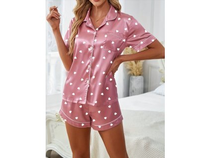 Pyžamo dámské růžové