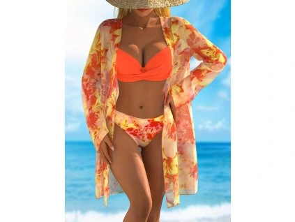 Plavky dámské červené dvoudílné