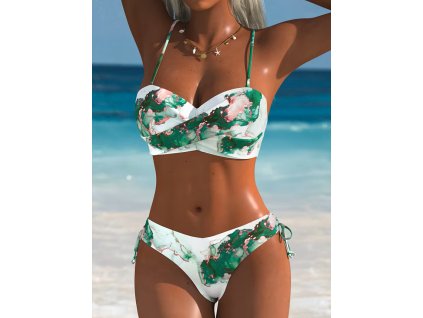 Plavky dámské dvoudílné barevné