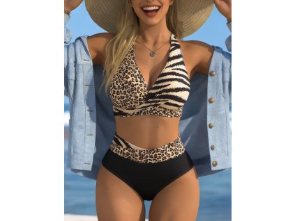 Plavky dámské dvoudílné barevné