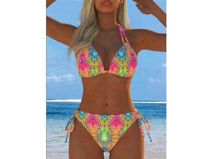Plavky dámské dvoudílné barevné