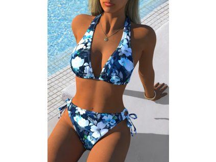 Plavky dámské modré dvoudílné