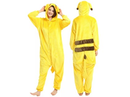 Kigurumi overal Pokémon Pikachu (Barva Žlutá, Velikost XL 180-190 cm)