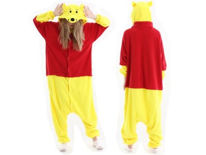 Kigurumi overal Medvídek Pú (Barva Žlutá, Velikost XL 180-190 cm)