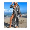 Šaty plážové šedobílé dámské