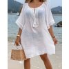 Dámské plážové šaty s krajkou bílé