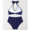 Dvoudílné plavky s moderním geometrickým vrozem