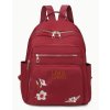 Batoh dámský červený nylonový městský