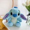 Batoh Stitch plyšový modrý