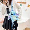 Batoh Stitch plyšový modrý