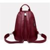 Dámský batoh vínový kožený se sponou