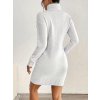 Dámské šaty bílé pletené s rolákem