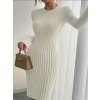 Šaty dámské bílé pletené
