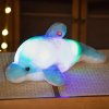 Hračka plyšová svítící s LED světly delfín modrá