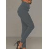 Legíny dámské šedé s vysokým pasem