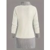 Dámský svetr bílý elegantní s výstřihem