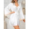 Dámská noční košile bílá se županem